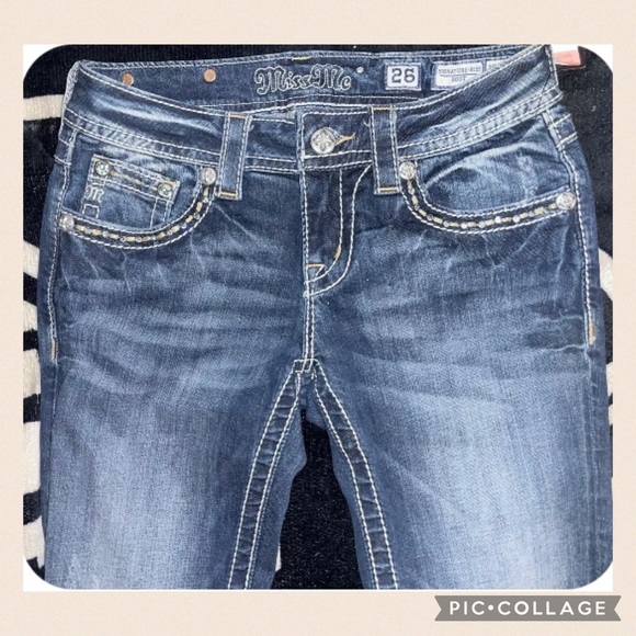 NWT Miss Me Jeans Signature Rise Boot Dark
Embellished Sz 26 - Picture 4 of 12